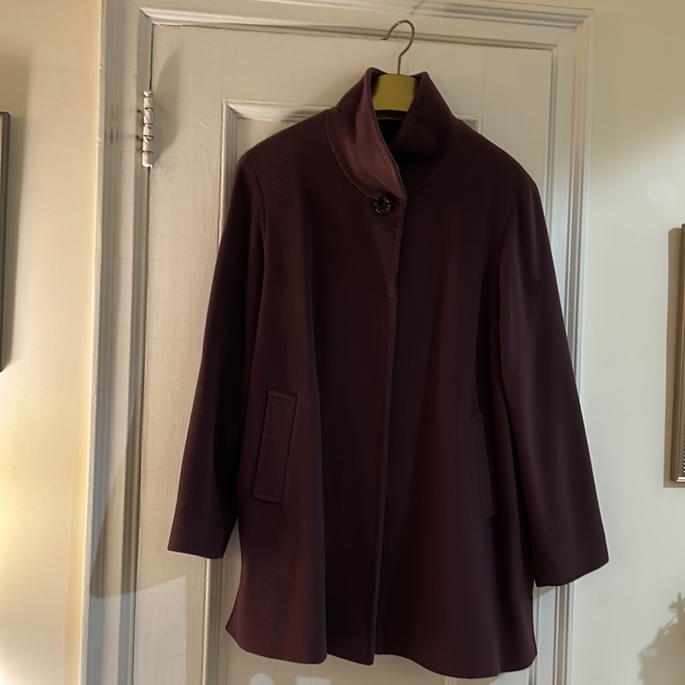 Cinzia Rocca all wool 3/4 berry colored jacket